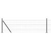 vidaXL Ogrodzenie Euro z betonu 25 x 0,4 m Stal pokryta PVC Szary