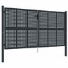 vidaXL Brama ogrodowa antracytowa 300x150 cm stalowa