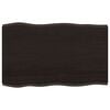 vidaXL Blat, ciemnobrązowy, 80x50x(2-4)cm drewno z naturalną krawędzią