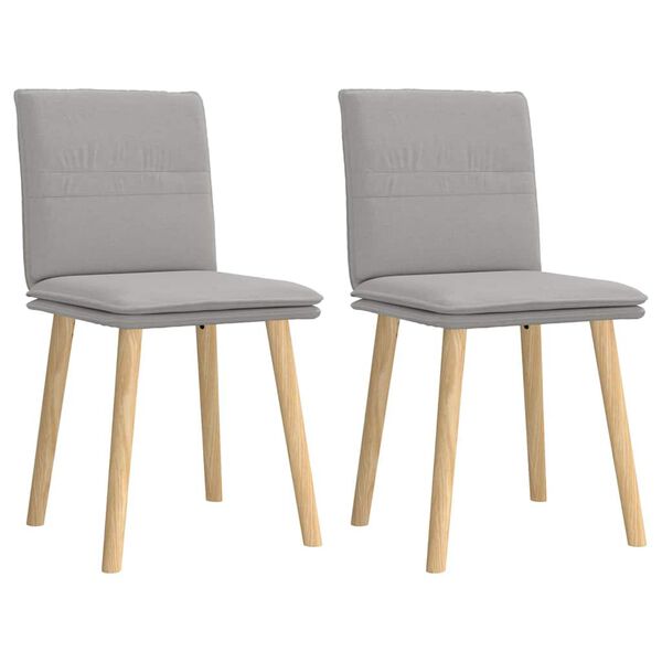 vidaXL Krzesła do jadalni 2 szt. Tkanina Cloud Grey
