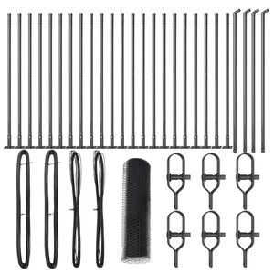 vidaXL Słupek ogrodzeniowy. Szary 50 x 1 m (siatka 25 mm) Stal i PVC