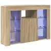 vidaXL Kątowa szafka LED pod telewizor 100x40x68cm Dąb Sonoma
