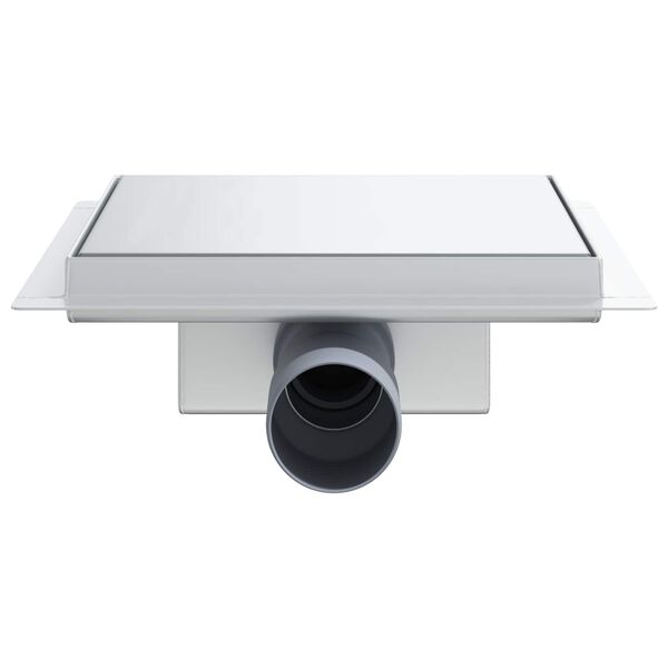 vidaXL 2 w 1 Odwodnienie prysznicowe Srebrny 20 x 20 cm