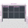 vidaXL Brama ogrodowa stalowa 350x150 cm antracytowa