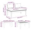 vidaXL Zestaw Ławka Ogrodowa z poduszką 3 pcs Brązowy i szary
