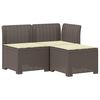 vidaXL Sofa ogrodowa 3-osobowa z poduszkami w rattanowym wyglądzie PP