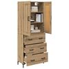 vidaXL Highboard 2 pcs Dąb rzemieślniczy Materiał drewnopochodny
