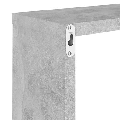 vidaXL Półki ścienne kostki, 6 szt., szarość betonu, 30x15x30 cm