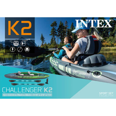 Intex Nadmuchiwany kajak Challenger K2, 351 x 76 x 38 cm, 68306NP