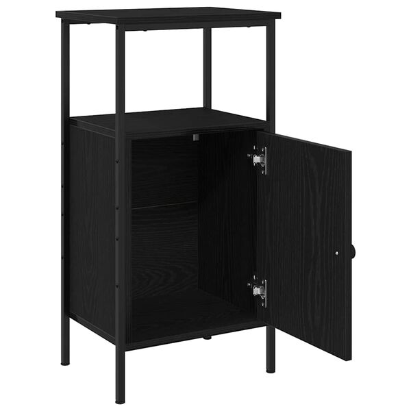 vidaXL Szafka Nocna 2 pcs Czarny Dąb 41 x 31 x 80 cm