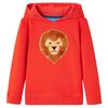 Bluza dziecięca z kapturem, czerwona, 128