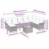 vidaXL Zestaw Sof na Ogr&oacute;d z poduszką 9 pcs Szary Polirattan