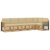 vidaXL Zestaw sof na zewnątrz 6 pcs Biały i Beżowy 306 x 128,5 x 73 cm