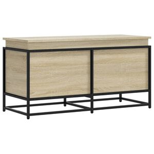 vidaXL Skrzynia z pokrywą, dąb sonoma, 100x40x51,5 cm