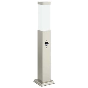 vidaXL Słupek oświetleniowy z czujnikiem 50 cm, stal nierdzewna IP44