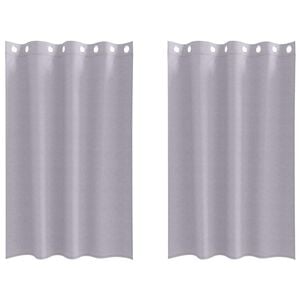 vidaXL Firany blackout z k&oacute;łkami 2 szt. Metaliczny Szary 175 x 140 cm