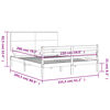 vidaXL Rama łóżka z wezgłowiem, biała, lite drewno
