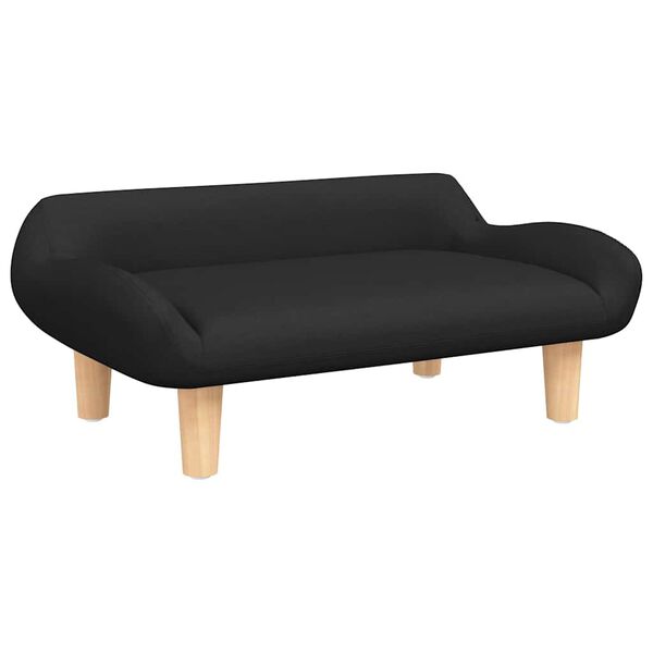 vidaXL Sofa dla dzieci, czarna, 70x40x24 cm, obita tkaniną