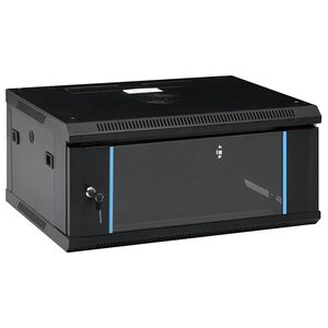 vidaXL Szafki sieciowe Czarny 600 x 450 x 285 mm Stal