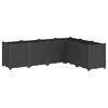 vidaXL Donica ogrodowa, czarna, 160x120x53 cm, PP
