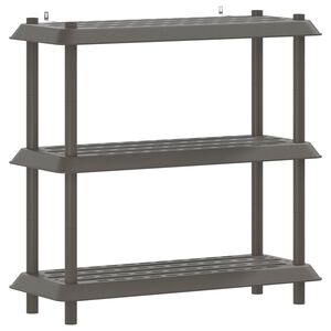 vidaXL Jednostka regałowa 3 poziom&oacute;w 100 x 40 x 96 cm PP jasnoszary