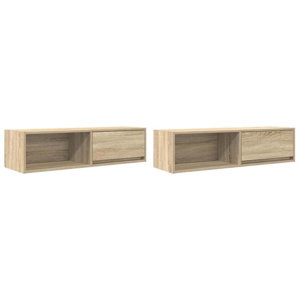 vidaXL Szafki RTV 2 szt. Dąb Sonoma 100x31x25,5 cm Drewno klejone