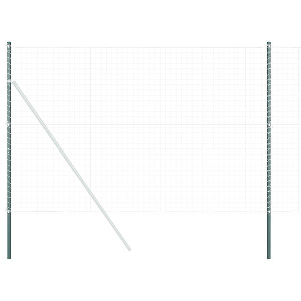 vidaXL Słupek ogrodzeniowy. 12 pcs Zielony Stal Malowana Proszkowo