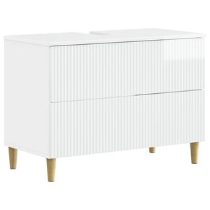 vidaXL Szafka pod umywalkę ARNHEM Biały wysoki połysk 82 x 41 x 59 cm