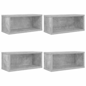 vidaXL Stojak na płyty CD 4 szt. Betonowy szary 40 x 17 x 17 cm