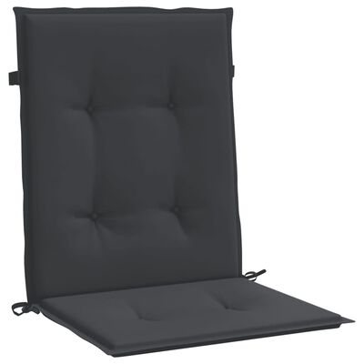vidaXL Poduszki na krzesła ogrodowe, 4 szt., czarne, 100x50x3 cm