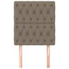 vidaXL Zagł&oacute;wek taupe 80x7x118/128 cm materiał