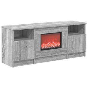 vidaXL Kominek elektryczny Szary Sonoma 98 x 28,5 x 40,5 cm