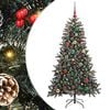 vidaXL Sztuczna choinka Zielony 150 cm PVC, plastik i stal