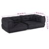vidaXL 2-osobowa sofa modułowa, antracytowa, 140x70x36, tkanina
