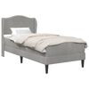 vidaXL Ramka ł&oacute;żka Z zagł&oacute;wkiem 2 pcs jasnoszary 90 x 190 cm Welur