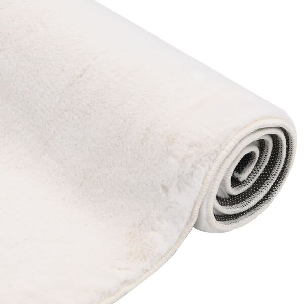 vidaXL Dywan ze sztucznego futra kr&oacute;lika, 200x300 cm, kremowy