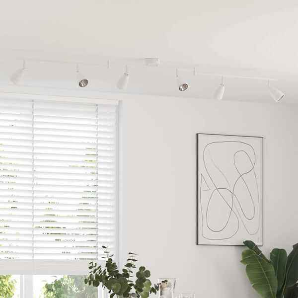 vidaXL Reflektor sufitowy Biały 176.5 x 13.5 x 12.5 cm Stal