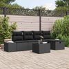 vidaXL Zestaw Sof na Ogr&oacute;d 6 pcs Czarny 55 x 62 x 69 cm Polirattan