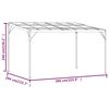 vidaXL Altana ogrodowa, antracytowa, 4x3x2,5 m, aluminium i stal
