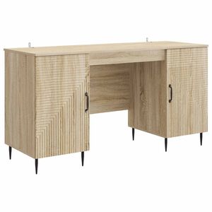 vidaXL Biurko dąb Sonoma 142,5 x 50 x 75 cm Drewno inżynieryjne