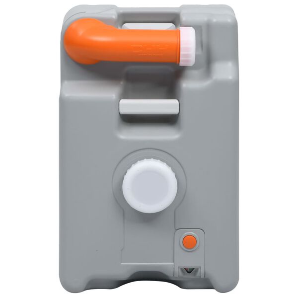 vidaXL Turystyczny pojemnik na wodę, na k&oacute;łkach, 25 L, szary