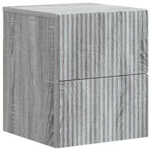 vidaXL Wisząca Szafka Nocna Szary Sonoma 33 x 34,5 x 40 cm