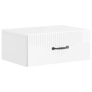 vidaXL Wisząca Szafka Nocna Biały wysoki połysk 49 x 34,5 x 20 cm