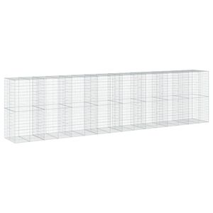 vidaXL Kosz gabionowy z pokrywą, 800x100x200 cm, galwanizowane żelazo