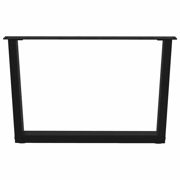 vidaXL Nogi do stolika kawowego w kształcie litery V 2 szt. Czarne 70x(42-43,3) cm Stalowe