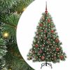 vidaXL Sztuczna choinka z 150 diodami LED Zielony 150 cm PE i PVC