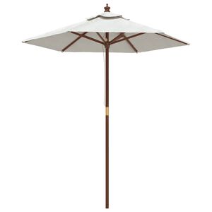 vidaXL Parasol ogrodowy na drewnianym słupku, piaskowy, 196x231 cm