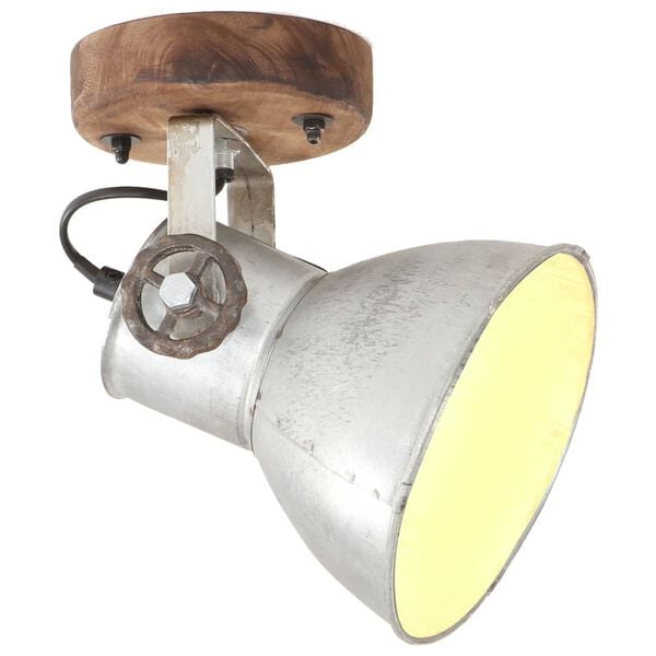 vidaXL Industrialne lampy ścienne/sufitowe 2 szt. srebrne 20x25 cm E27
