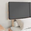 vidaXL Ramka łóżka z tapicerowanym wezgłowiem Ciemnoszary 120 x 200 cm