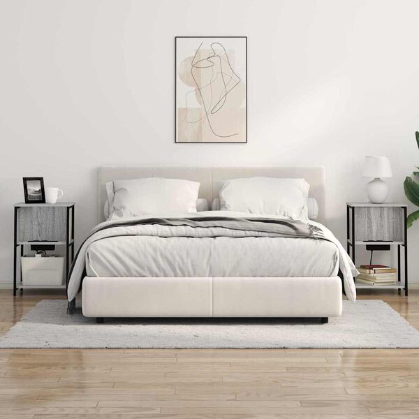 vidaXL Szafka Nocna Szary Sonoma 38 x 31 x 61 cm